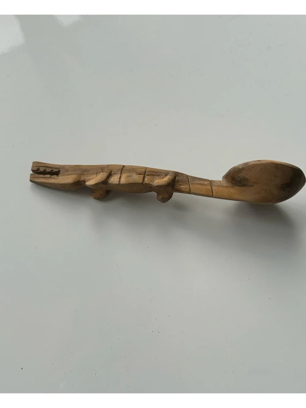 Hand-Carved Wooden Spoon - Brown